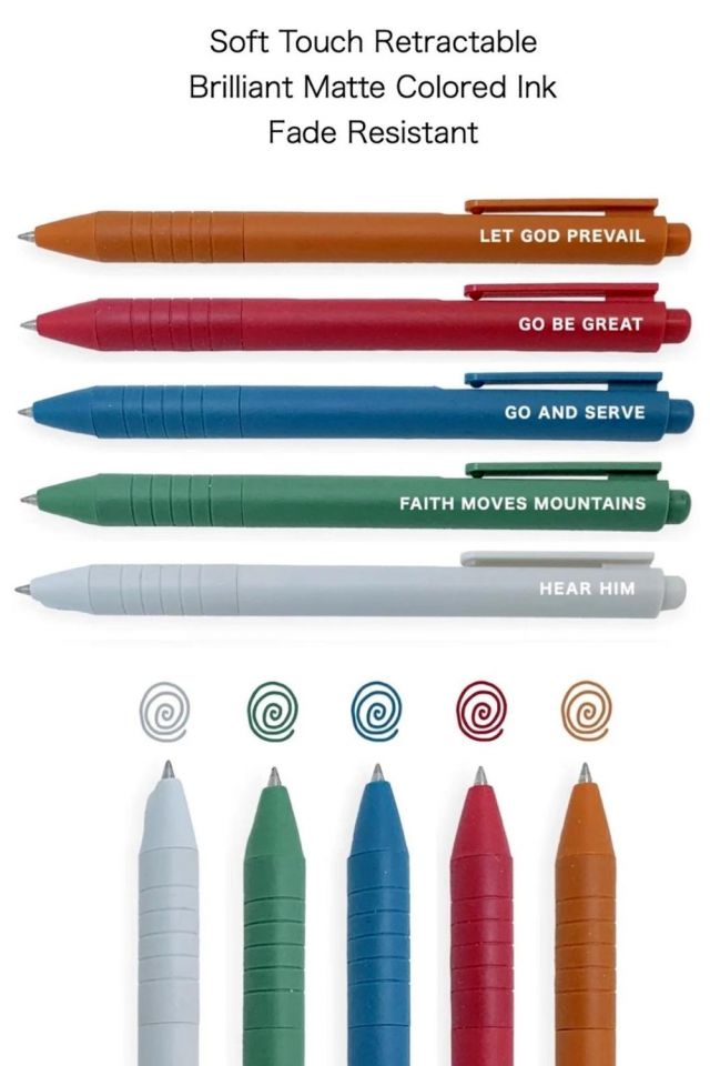 Fun Colorful Gel Pen Sets With Inspirational Quotes, Christian