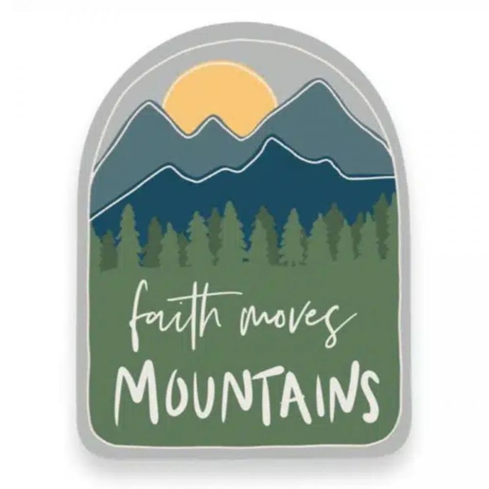 The Struggle is Real. But so is God - Faith Sticker Mountains