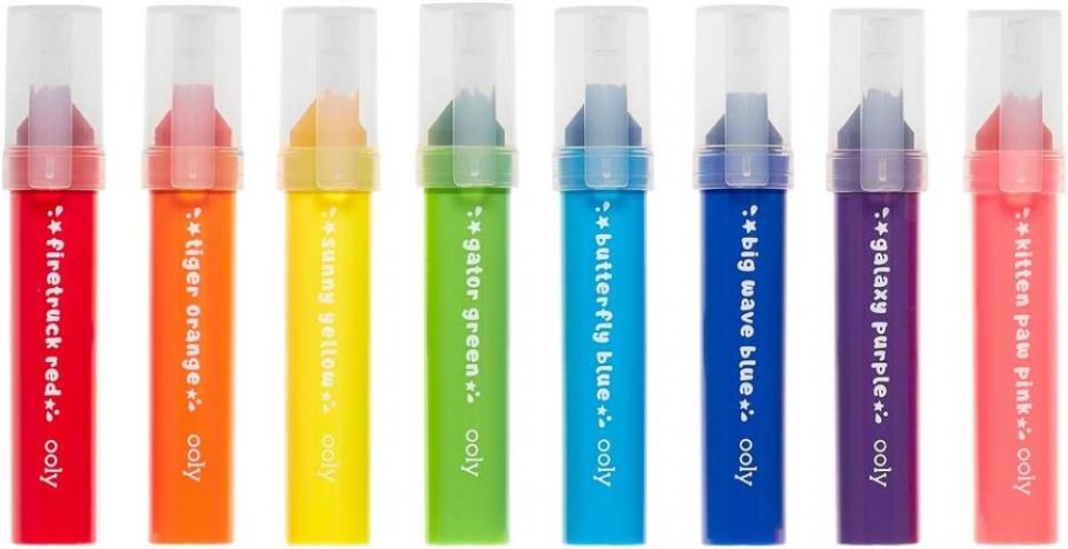 Ooly Thick Washable Markers with Jumbo Grip, Washable Toddler Markers,  Mighty Mega Triangle Tip Markers for Toddlers, Kids Markers Washable with  Jumbo