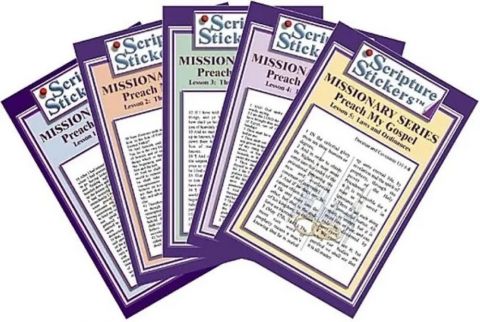 Scripture Stickers Preach My Gospel Complete Set, Seagull Book