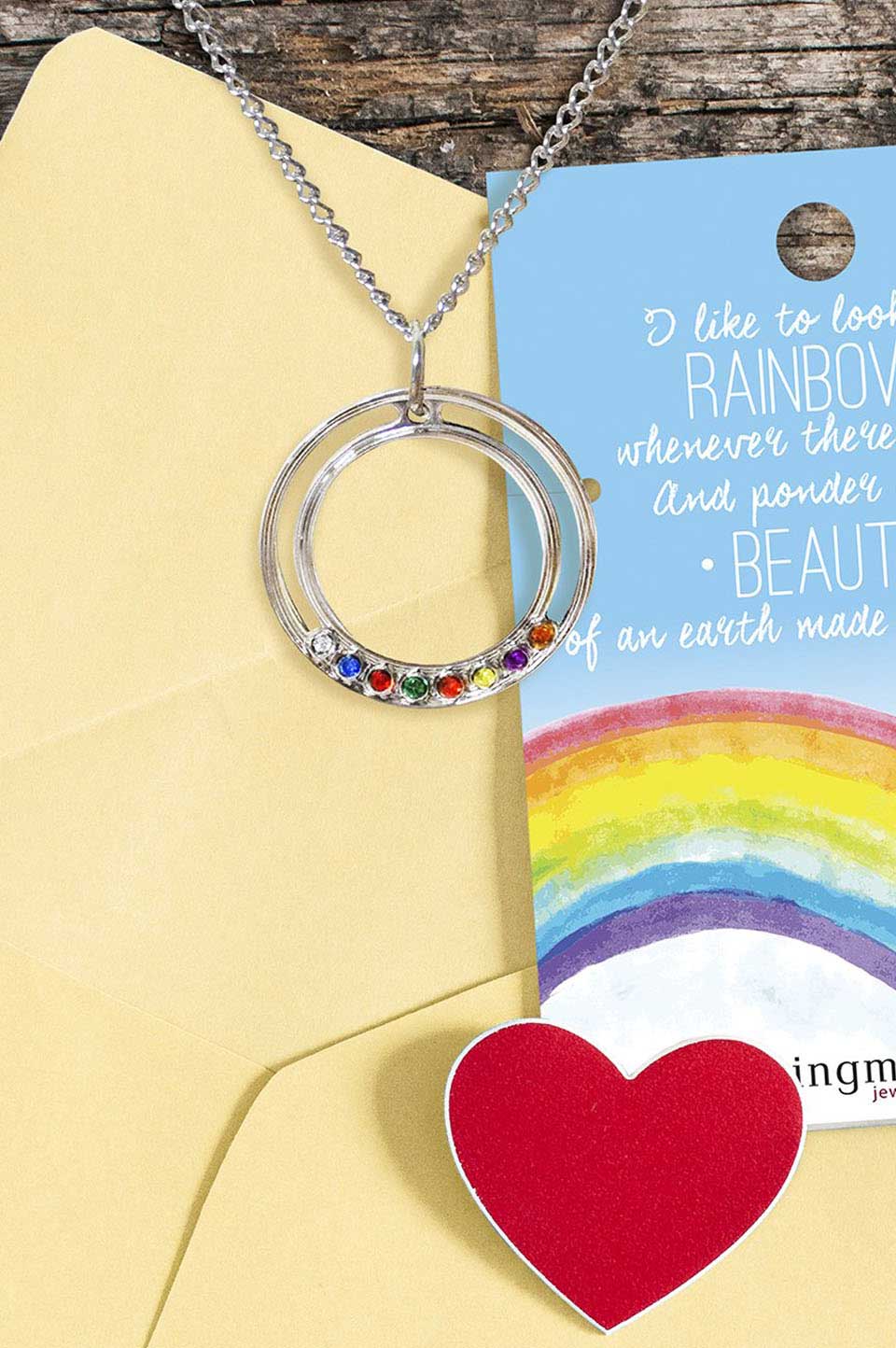 Diy rainbow sale necklace